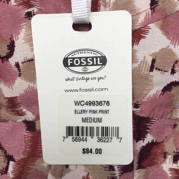 Fossil silky ellery pink print sundress ruffle NWT - Picture 7 of 8